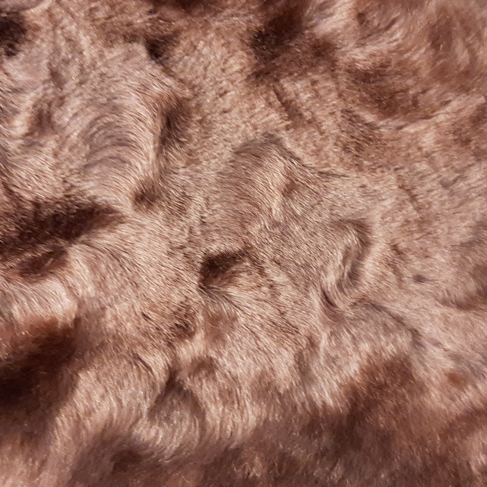 Luxurious Brown real broadtail lamb  Fur Coat with Red Belt Fits Small / - Picture 3 of 14